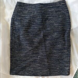 Banana Republic Navy Tweed Pencil Skirt